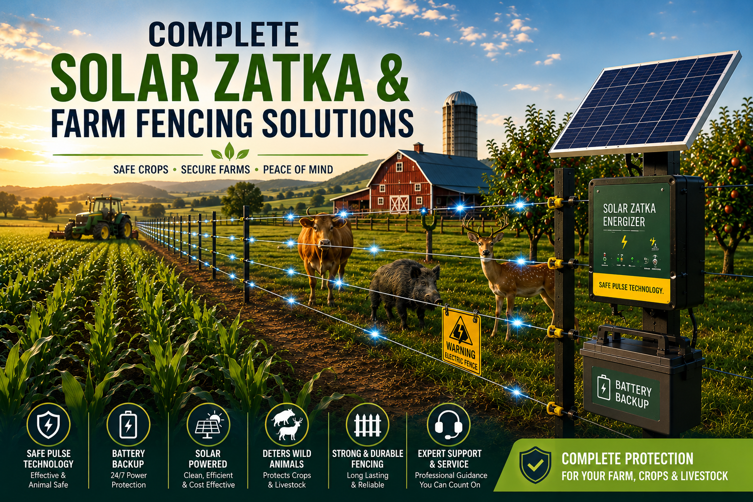 Solar farm fencing